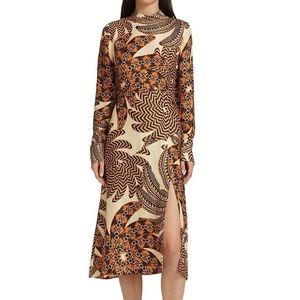 Farm Rio long sleeve midi dress